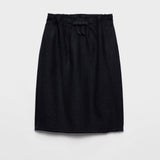 Chevron wool midi skirt