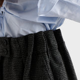 Gingham check mouliné wool miniskirt