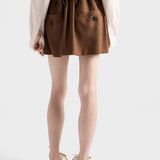 Pinstriped mouliné wool miniskirt