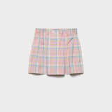 Checked cotton miniskirt