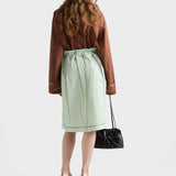Cotton midi-skirt