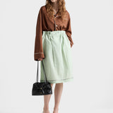 Cotton midi-skirt