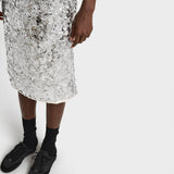 Embroidered sequin skirt