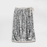 Embroidered sequin skirt