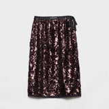 Embroidered sequin skirt