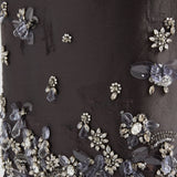 Embroidered silk and wool skirt