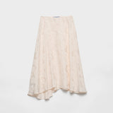 Floral print jacquard skirt