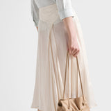 Floral print jacquard skirt