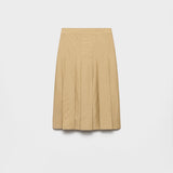 Pleated technical fabric skirt