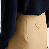 Pleated technical fabric skirt