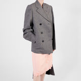 Embroidered habutai silk skirt