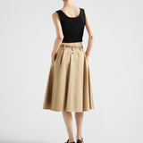 Chino midi-skirt