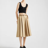 Chino midi-skirt