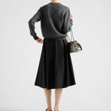 Chino circle midi-skirt