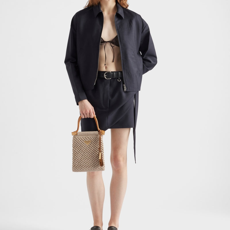 Kid mohair miniskirt