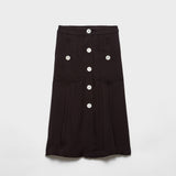 Sablé satin skirt