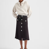 Sablé satin skirt