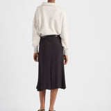 Sablé satin skirt