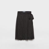 Printed chiffon wrap skirt