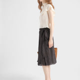 Printed chiffon wrap skirt