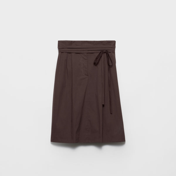 Poplin wrap skirt