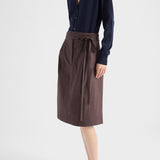 Poplin wrap skirt