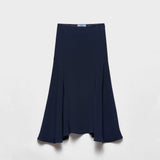 Cady crepe midi-skirt