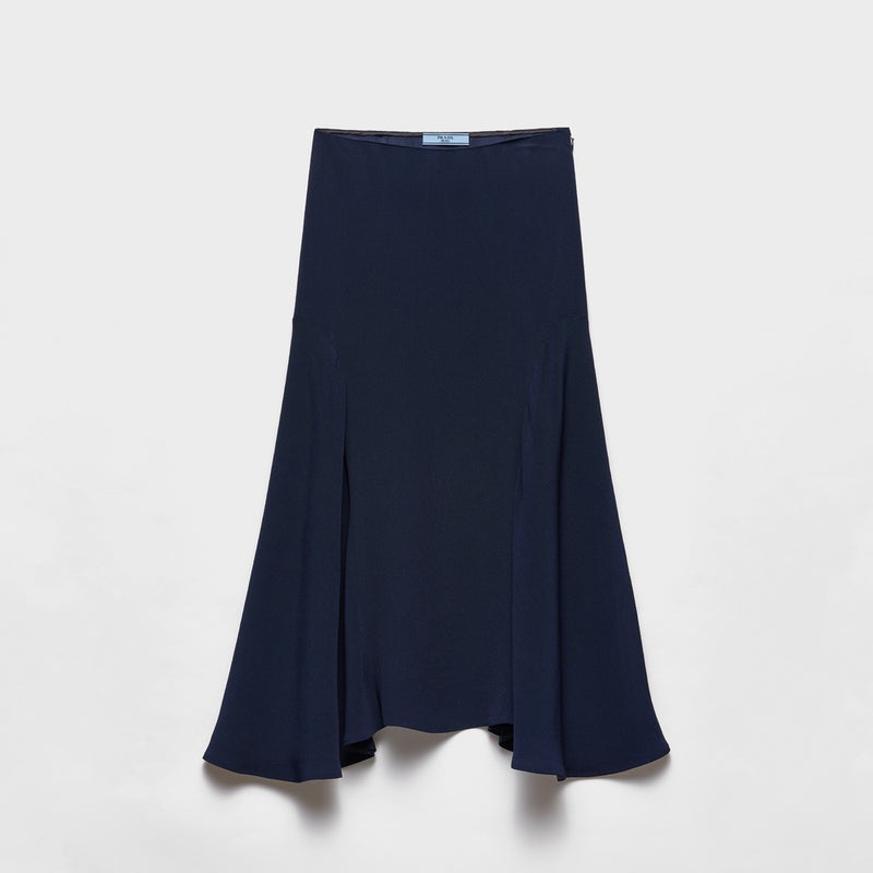 Cady crepe midi-skirt