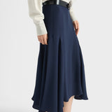 Cady crepe midi-skirt
