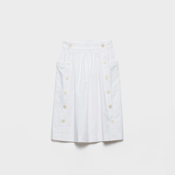 Soft cotton gabardine skirt