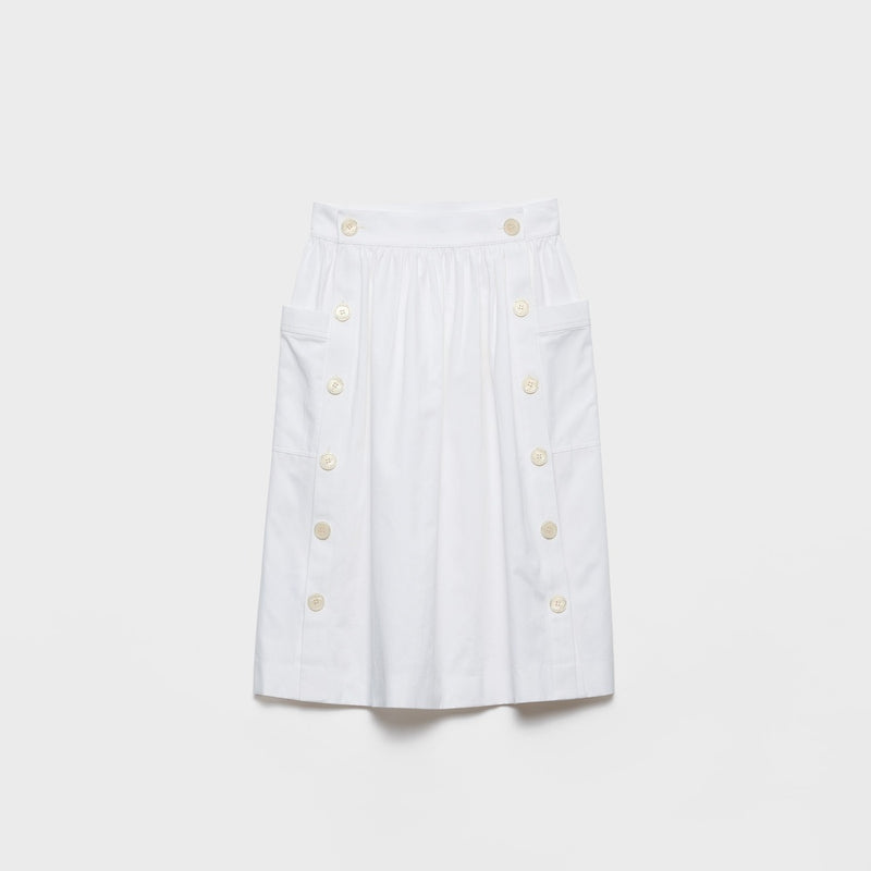 Soft cotton gabardine skirt