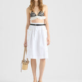 Soft cotton gabardine skirt