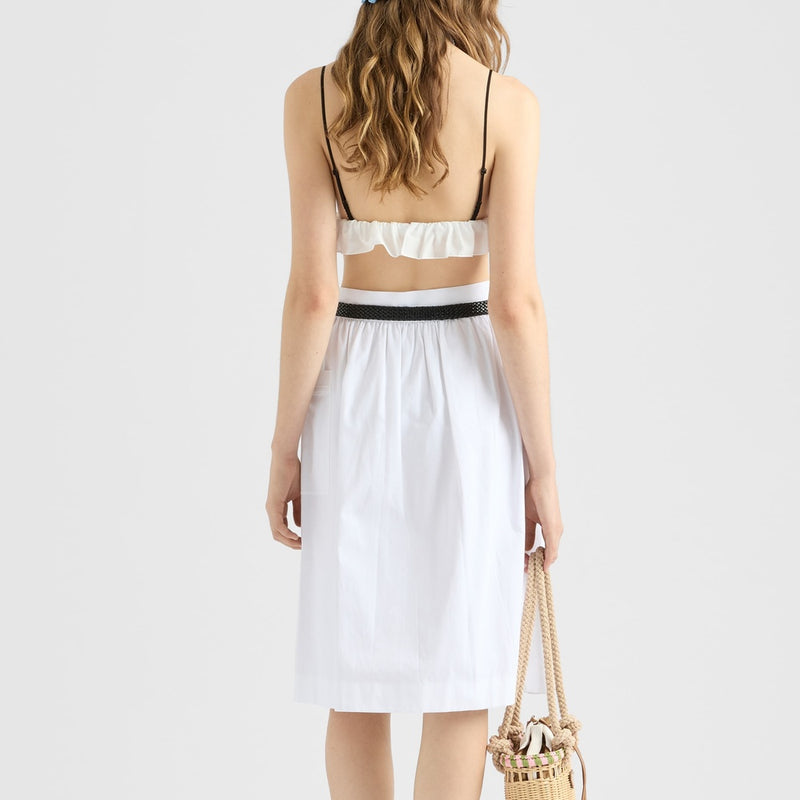 Soft cotton gabardine skirt