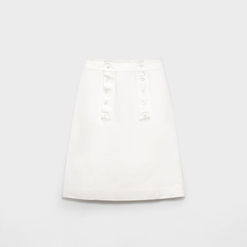 Cotton gabardine skirt