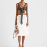 Cotton gabardine skirt