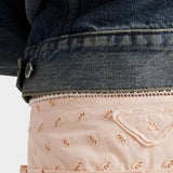 Pleated eyelet lace skirt