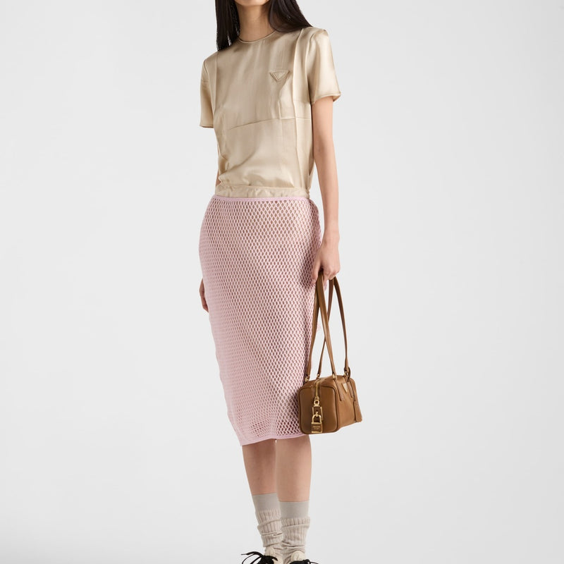 Cotton mesh skirt