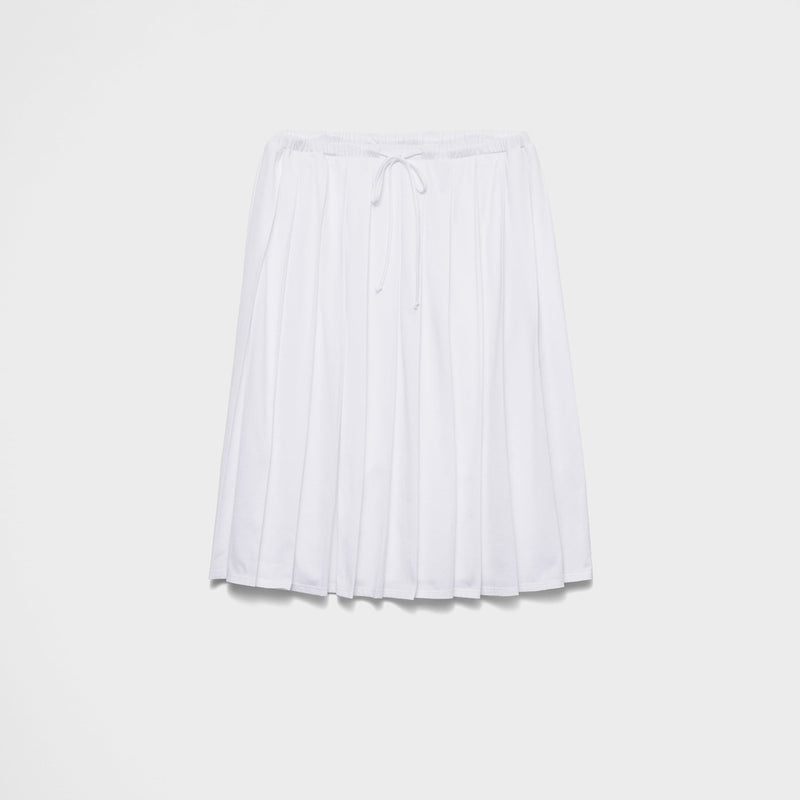 Pleated jersey skirt
