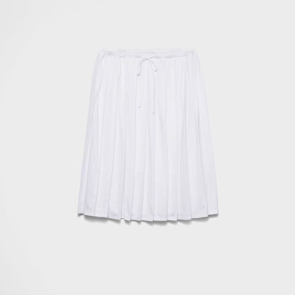 Pleated jersey skirt