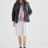 Pleated jersey skirt