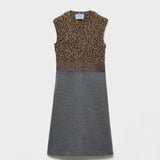 Shetland wool and cashmere V-neck dress