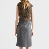 Shetland wool and cashmere V-neck dress