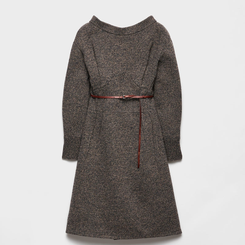 Mouliné wool dress