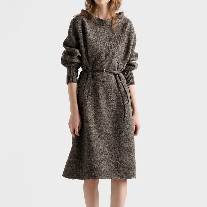 Mouliné wool dress