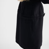 Chevron wool dress with belt