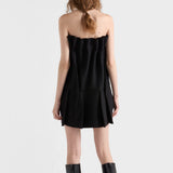 Short chevron wool dress