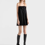 Short chevron wool dress