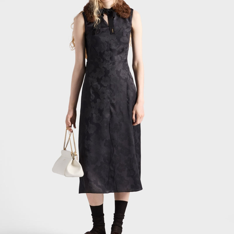 Floral jacquard dress