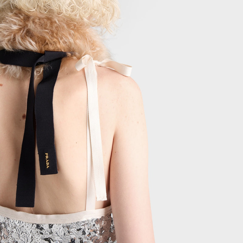 Embroidered sequin dress