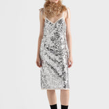 Embroidered sequin dress